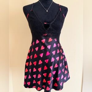 Victoria's Secret Valentine’s day Heart Lace Slip Dress NWT